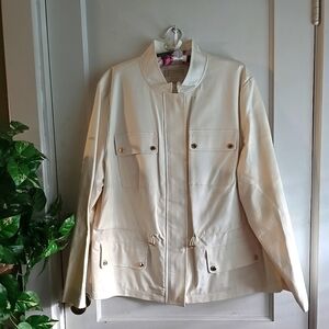 Micheal Kors Womens Bone Utility Lightweight Jacket 2x